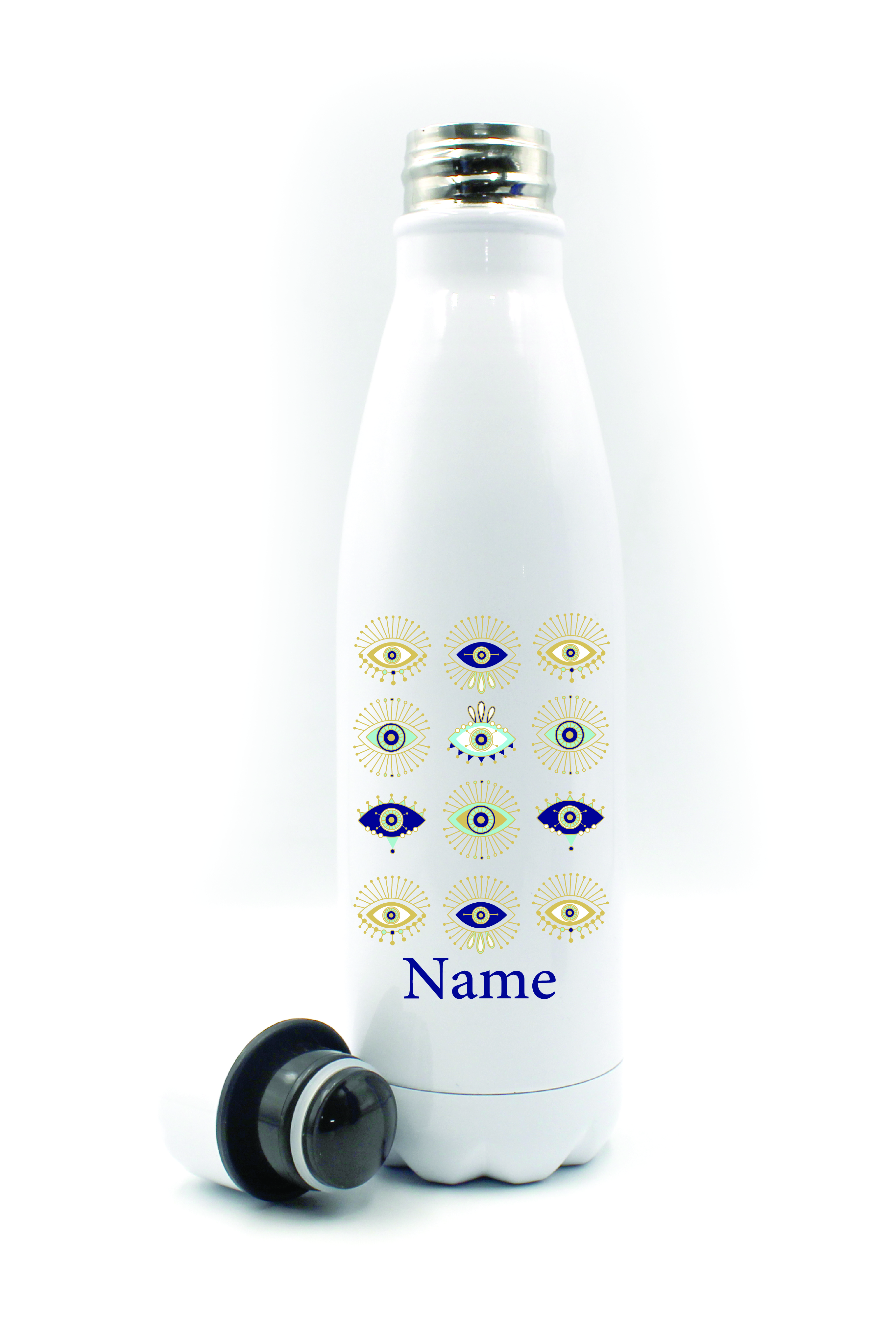 Personalised Evil Eye Stainless Steel Water Bottle